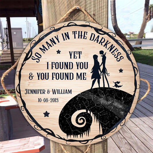 So Many In The Darkness - Personalized Nightmare Round Wood Sign