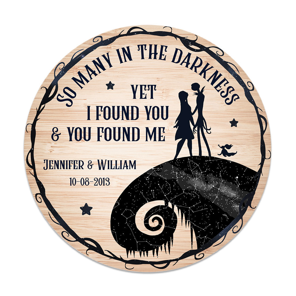 So Many In The Darkness - Personalized Nightmare Round Wood Sign