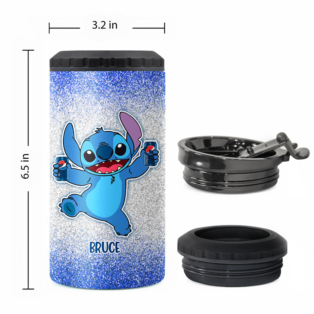 A Day Without - Personalized Blue Soft Drink Can Cooler