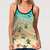 Salty Lil&#39; Beach - Turtle Cross Tank Top