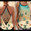Salty Lil&#39; Beach - Turtle Cross Tank Top