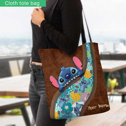 Ohana Tropical Pattern - Personalized Ohana Tote Bag