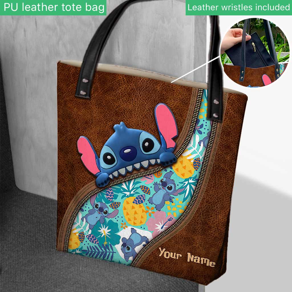 Ohana Tropical Pattern - Personalized Ohana Tote Bag