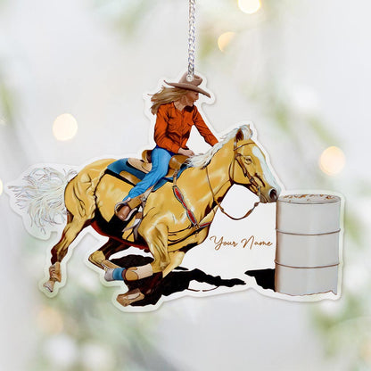 Love Horses - Personalized Christmas Horse Transparent Ornament