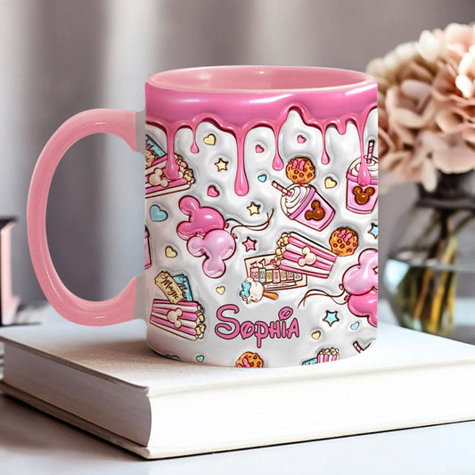 Magical Pink Mouse Ears - Personalized Mouse Accent Mug