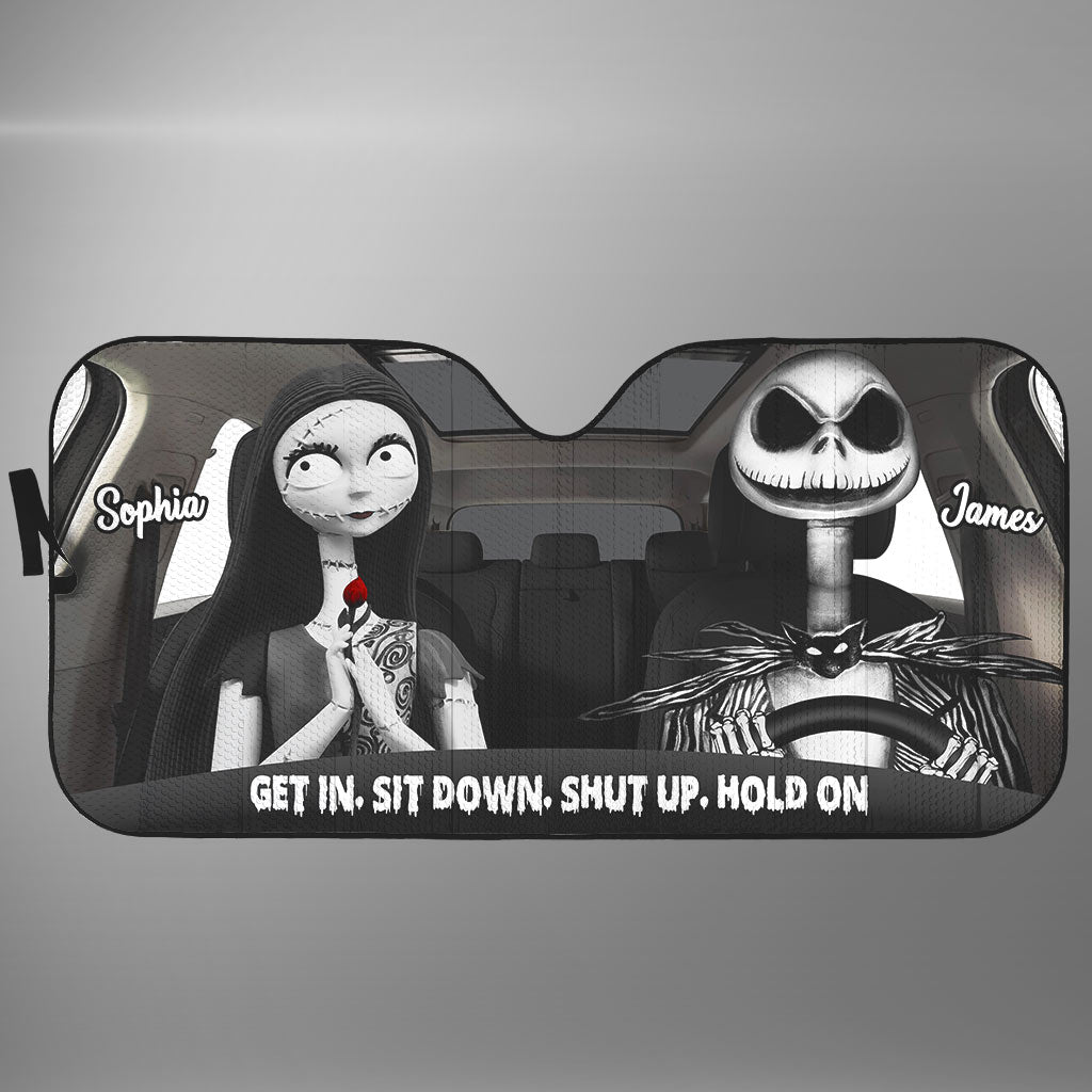 Get In Sit Down - Personalized Nightmare Car Sunshade