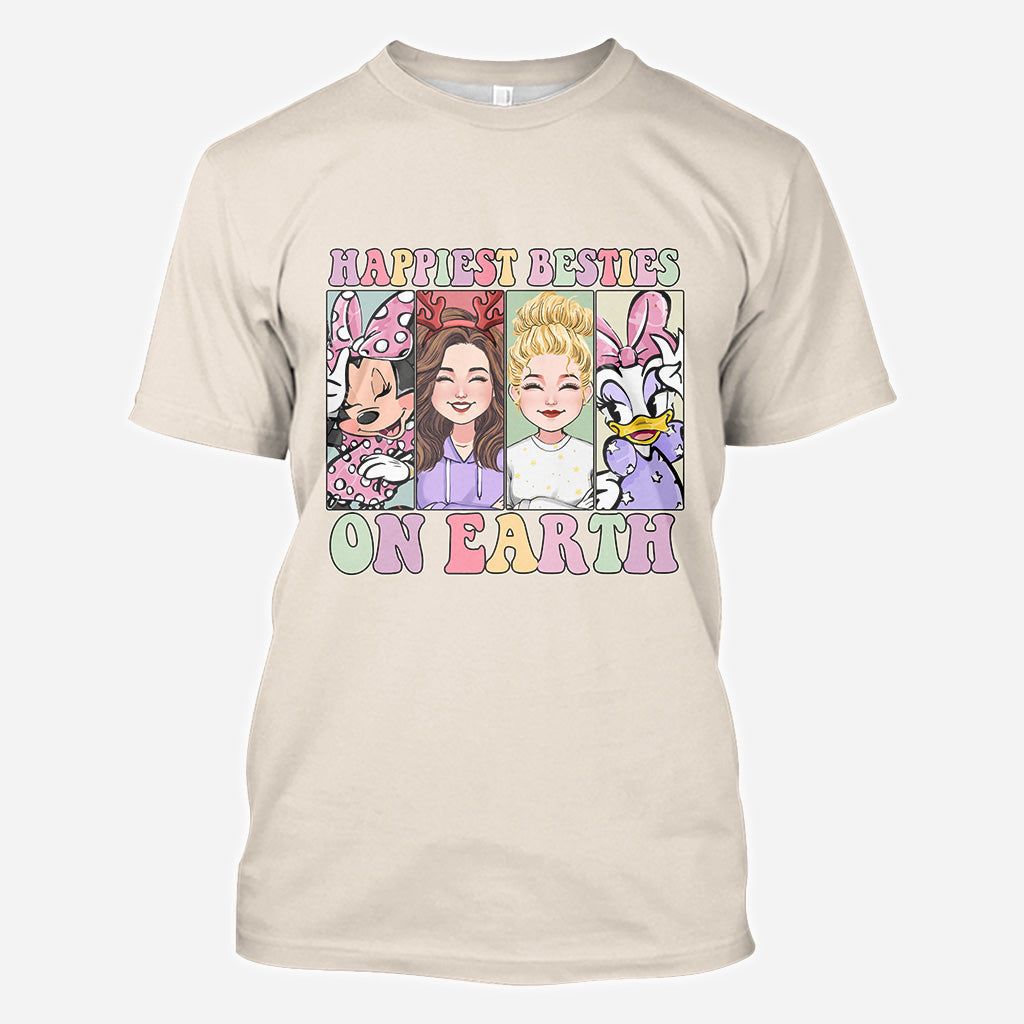 Happiest Besties On Earth - Personalized Bestie All Over Shirt