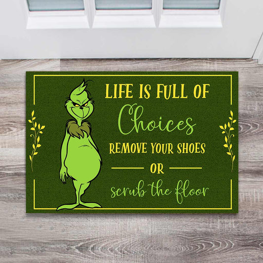 Life Is Full Of Choices - Doormat With Coir Pattern Print