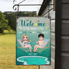 Welcome To Our Pool - Personalized Backyard Rectangle Metal Sign