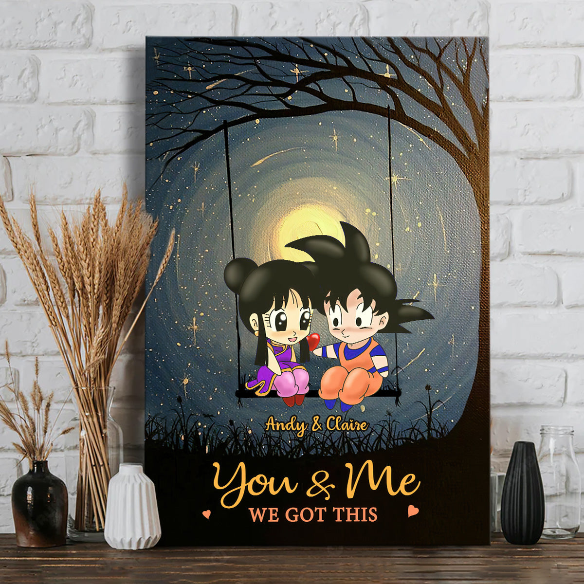 You & Me We Got This - Personalized Seven Balls Canvas and Poster