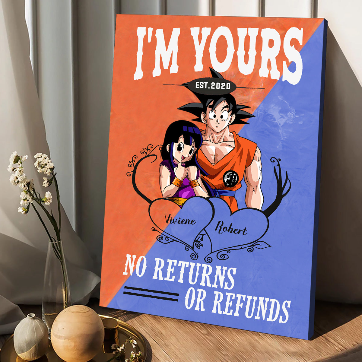 I'm Yours No Returns Or Refunds - Personalized Seven Balls Canvas and Poster