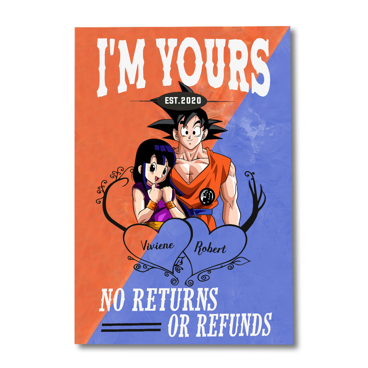 I'm Yours No Returns Or Refunds - Personalized Seven Balls Canvas and Poster