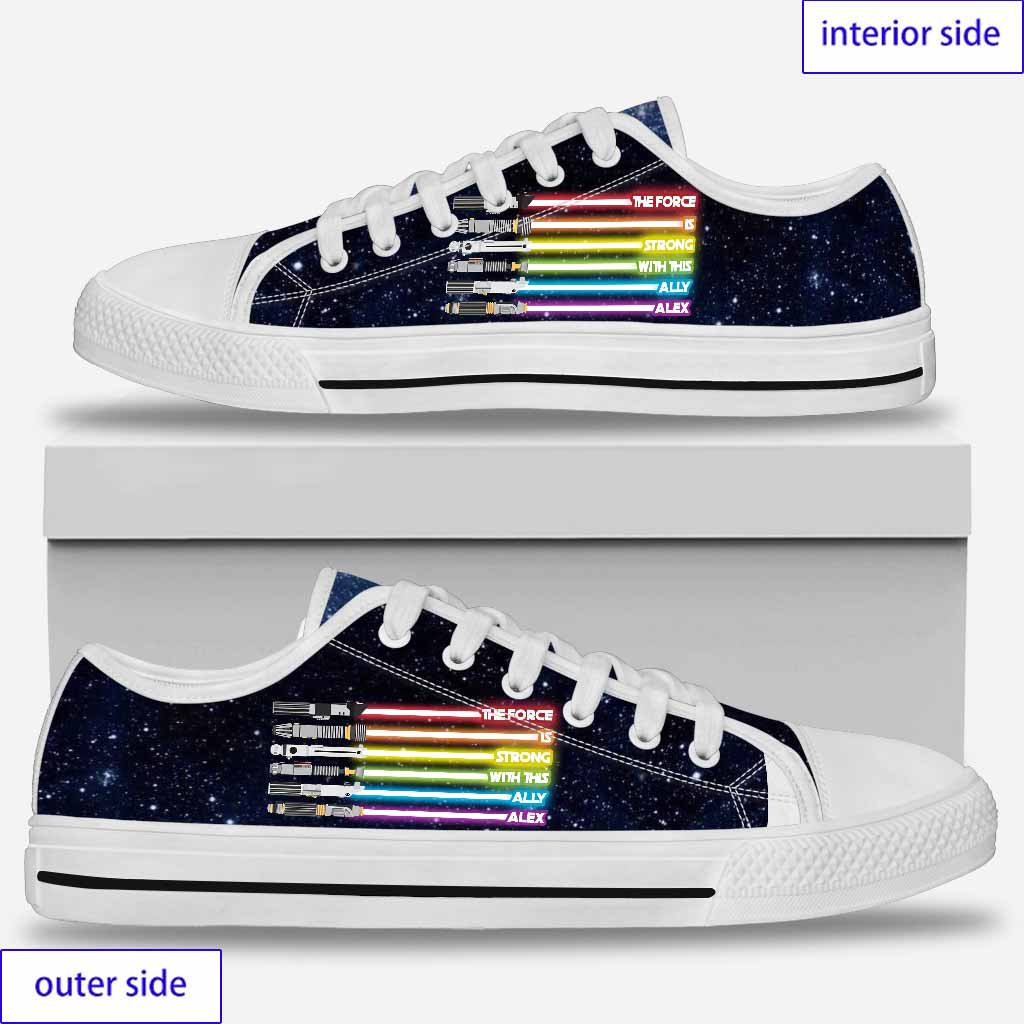 The Force Is Strong - Personalized LGBT Support Low Top Shoes