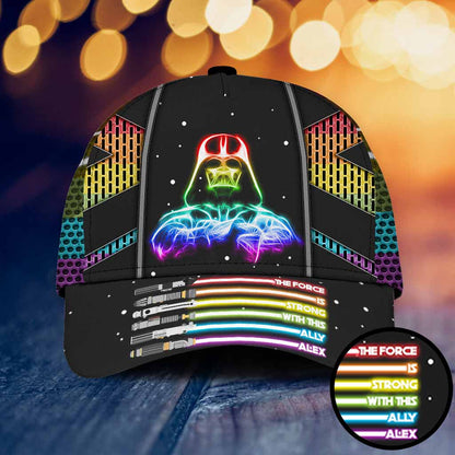 The Force Is Strong Cap With Printed Vent Holes - Personalized LGBT Support Classic Cap