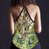 Salty Lil&#39; Beach - Turtle 3D Printed Cross Tank Top