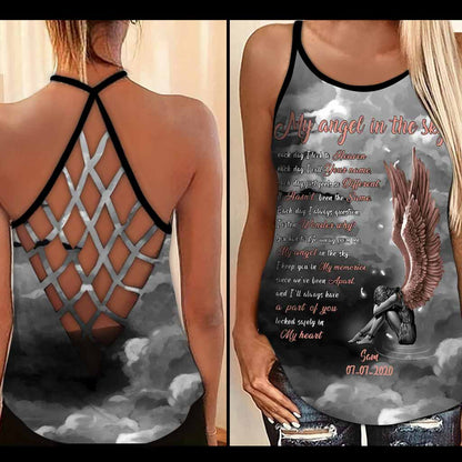 In Memory Personalized Cross Tank Top