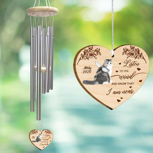 Listen To The Wind - Personalized Cat Wind Chime