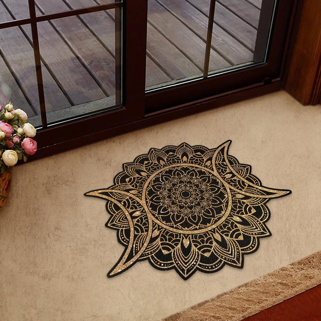 Triple Moon Mandala - Witch Shaped Doormat