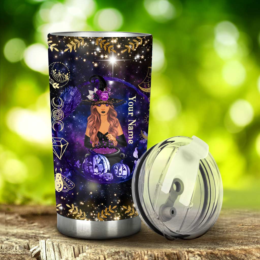 Witch Brew Stirring The Pot In Salem - Personalized Witch Tumbler