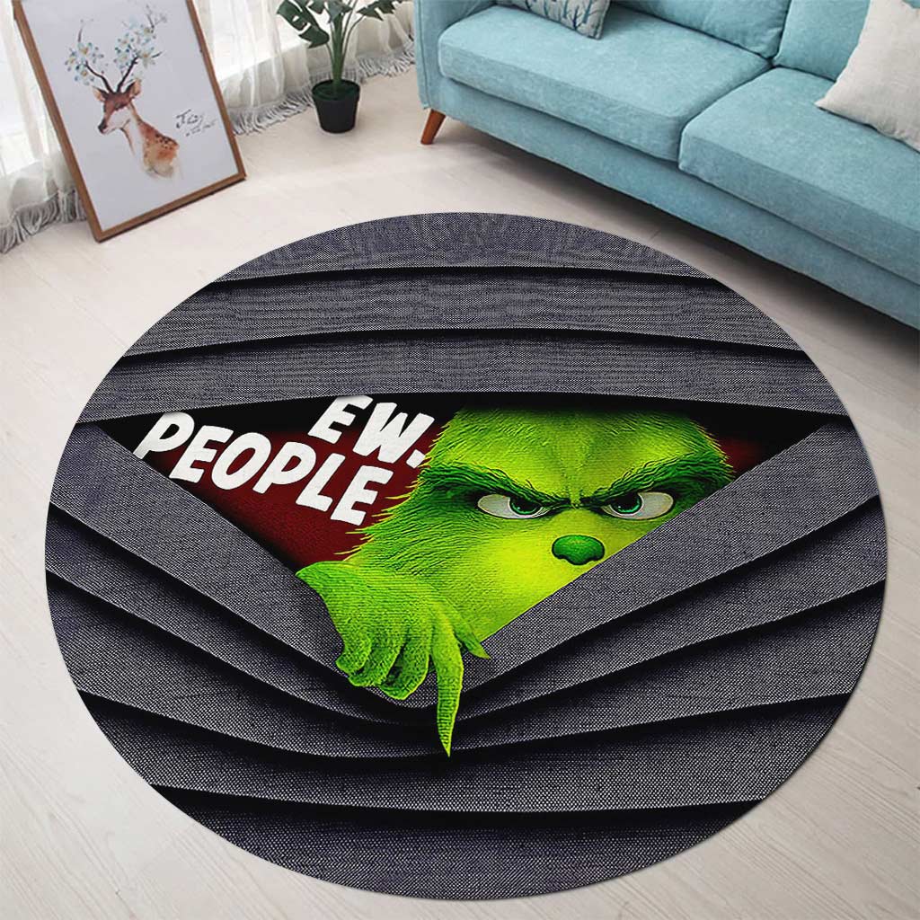 Ew People - Personalized Stole Christmas Round Rug