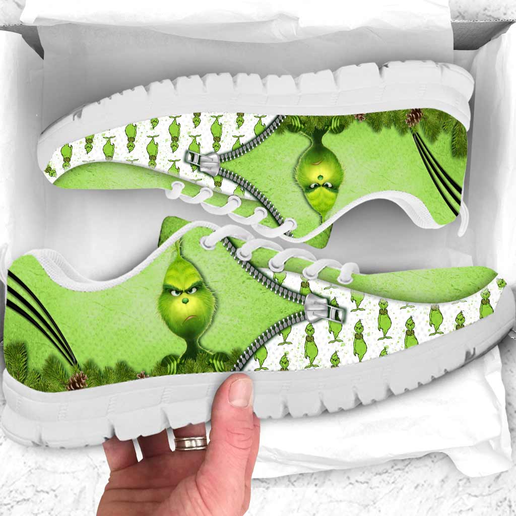 Green Mischief - Personalized Stole Christmas Sneakers