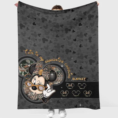 This Is My Grandkids Cuddling Blanket - Personalized Grandma Blanket