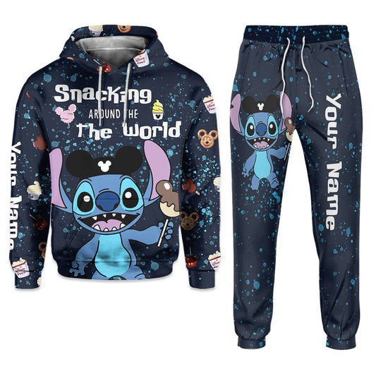 Snacking Around The World - Personalized Ohana Hoodie and Sweatpants