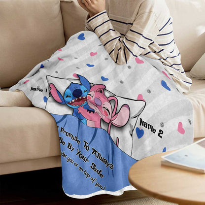 I Promise To Always Be By Your Side - Personalized Couple Ohana Blanket