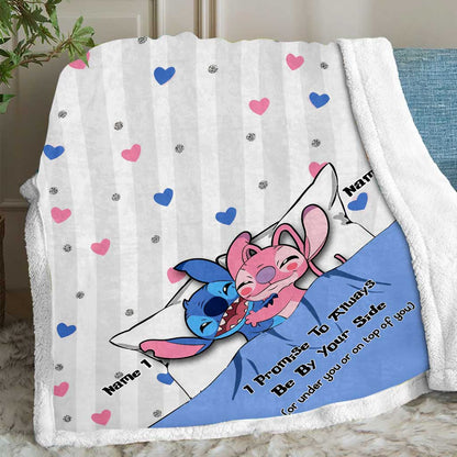 I Promise To Always Be By Your Side - Personalized Couple Ohana Blanket