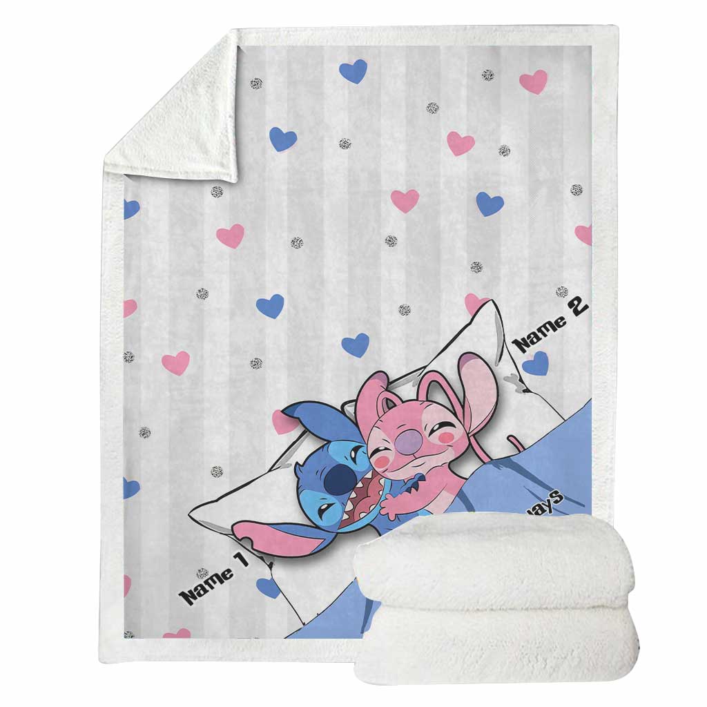 I Promise To Always Be By Your Side - Personalized Couple Ohana Blanket