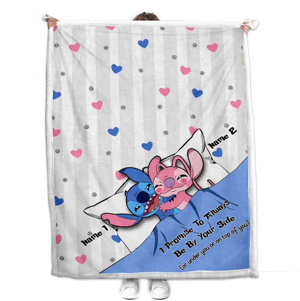 I Promise To Always Be By Your Side - Personalized Couple Ohana Blanket