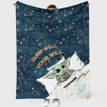 Sleep Well You Will - Personalized The Force Blanket