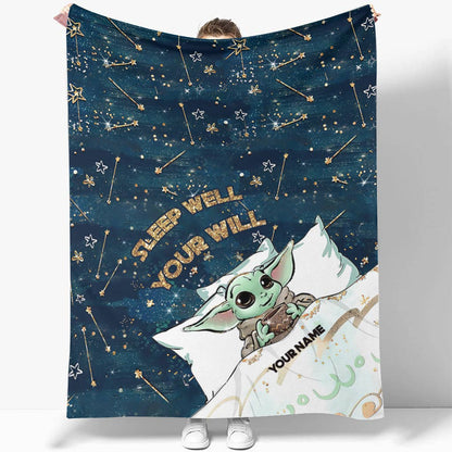 Sleep Well You Will - Personalized The Force Blanket