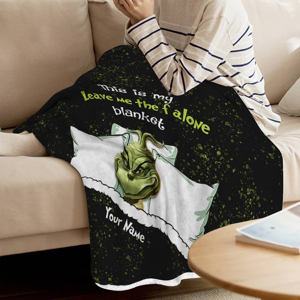 This Is My Leave Me Alone - Personalized Stole Christmas Blanket