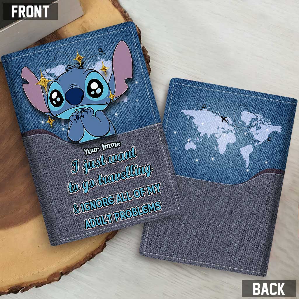 I Just Want To Go Travelling - Personalized Ohana Passport Holder