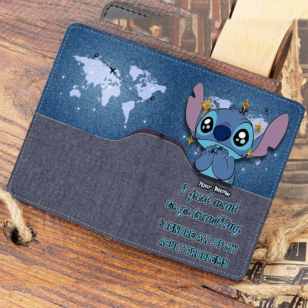 I Just Want To Go Travelling - Personalized Ohana Passport Holder