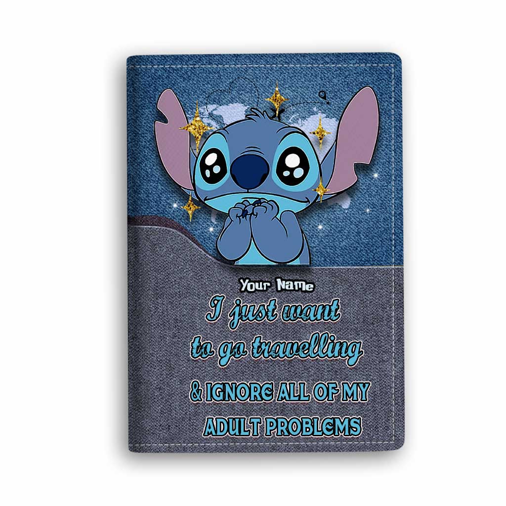 I Just Want To Go Travelling - Personalized Ohana Passport Holder