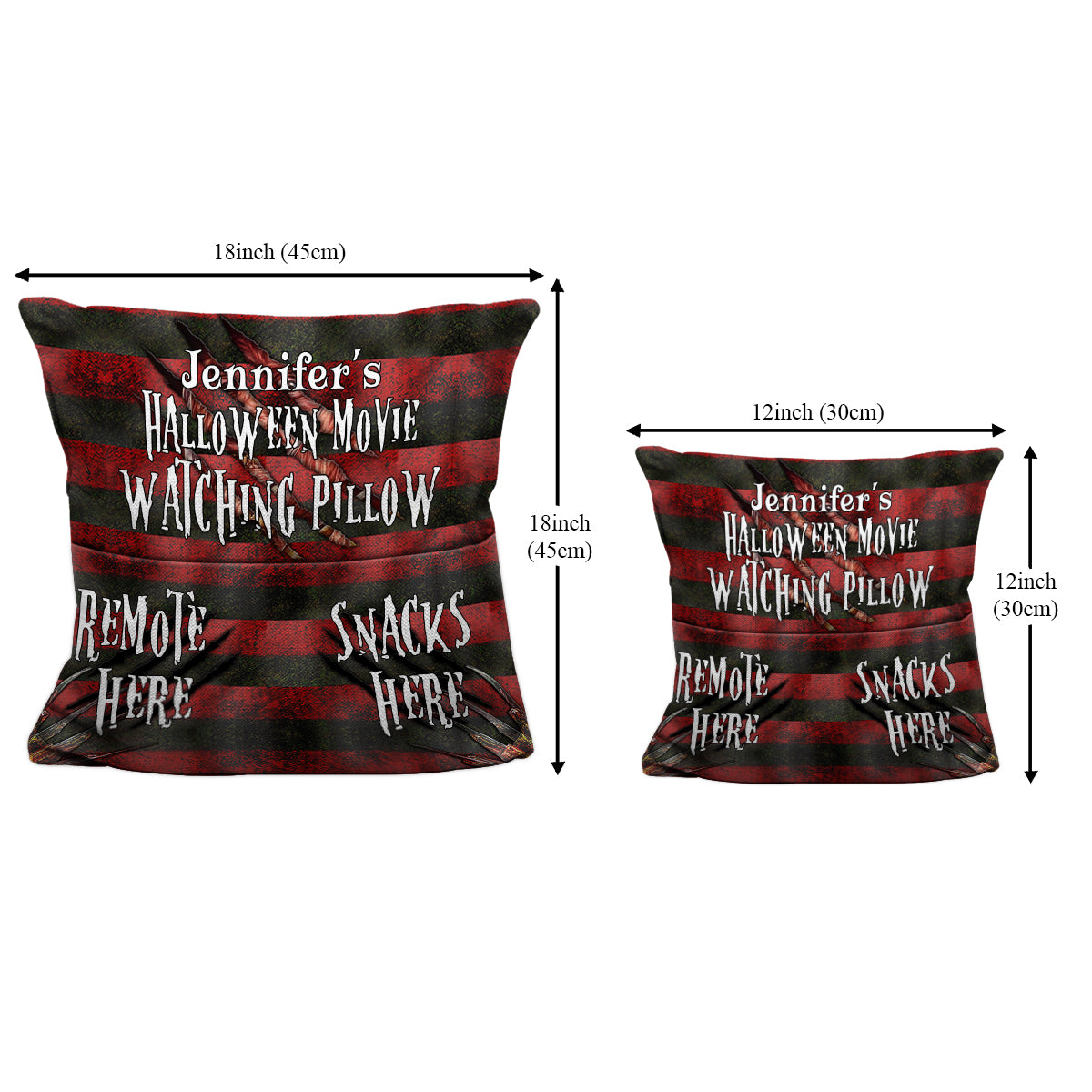 Halloween Movie Watching Pillow - Personalized  Pocket Pillow