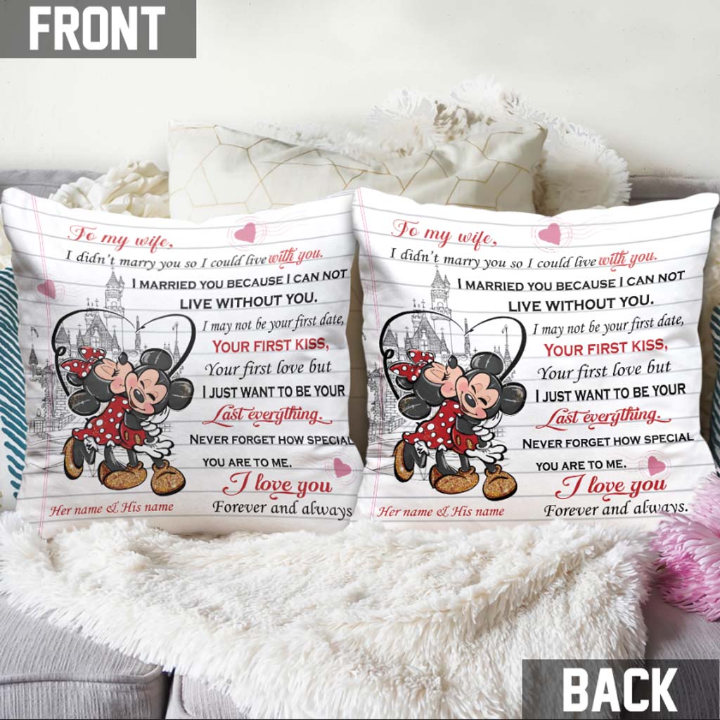 Magic Couple - Personalized Mouse Throw Pillow