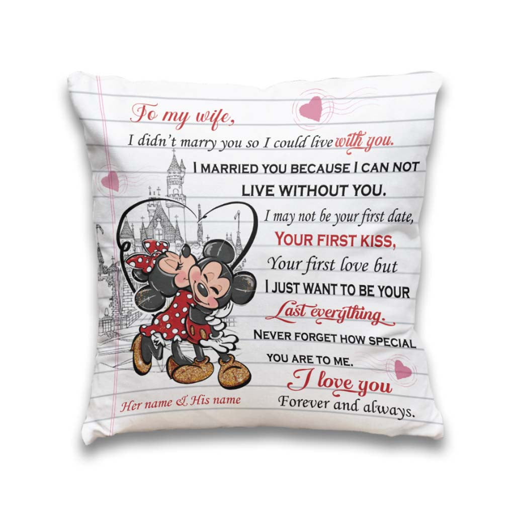 Magic Couple - Personalized Mouse Throw Pillow