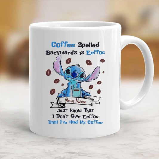 Coffee Spelled Backwards IS Eeffoc - Personalized Mug