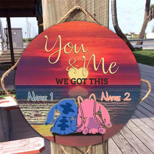 We Got This - Personalized Round Wood Sign