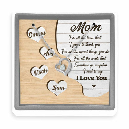 Thank You Mom - Personalized Mother's Day Forever Love Necklace