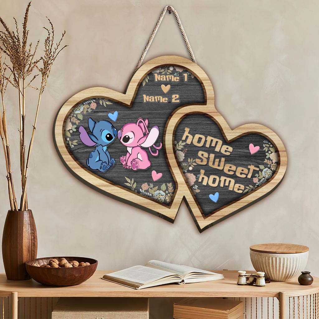 Home Sweet Home - Personalized Ohana Wood Sign