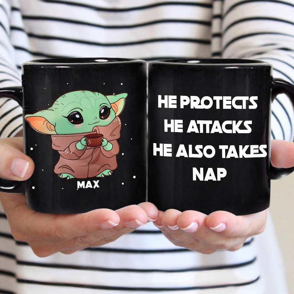 He Also Takes Nap - Personalized The Force Mug