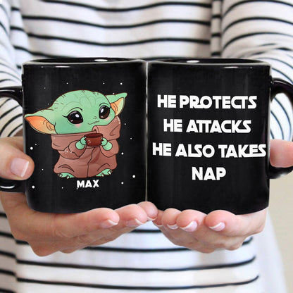 He Also Takes Nap - Personalized The Force Mug