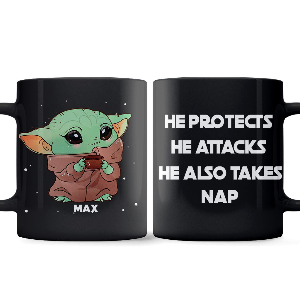 He Also Takes Nap - Personalized The Force Mug