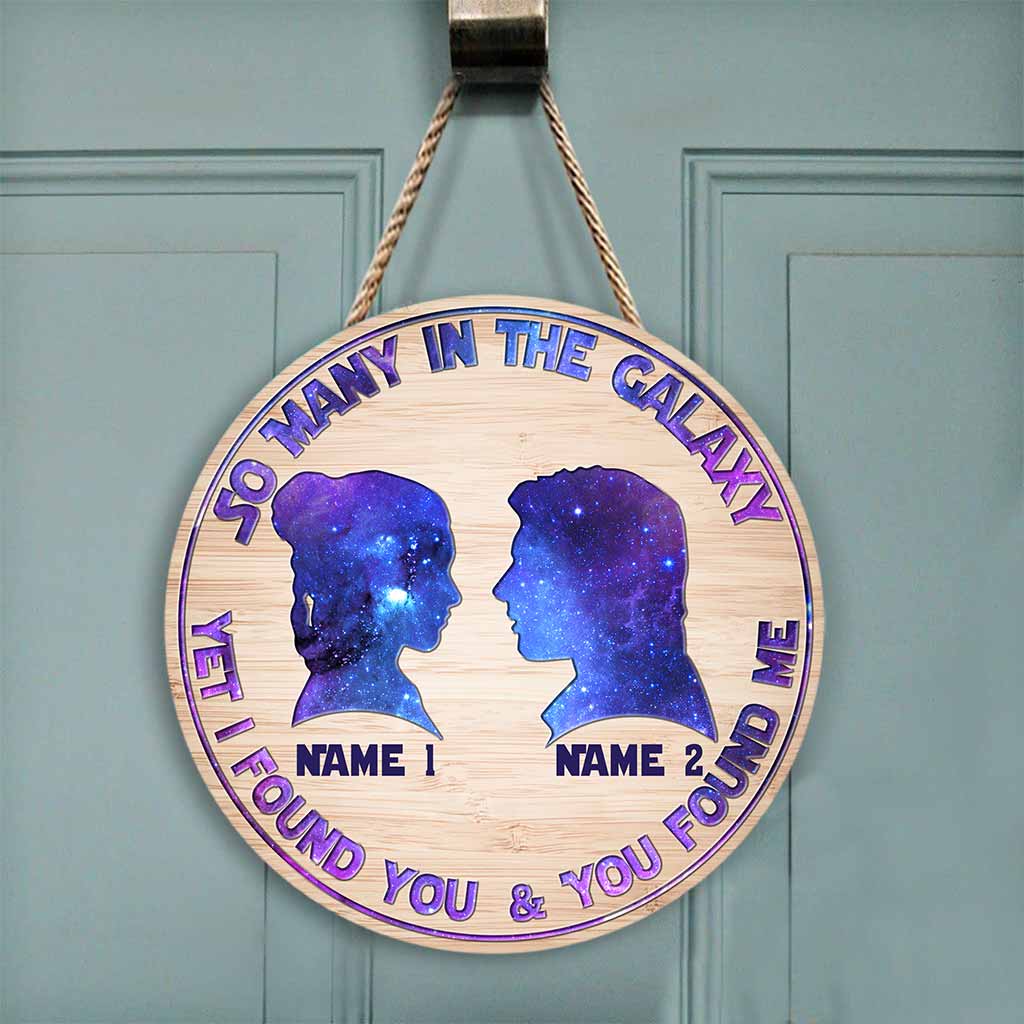 So Many In The Galaxy - Personalize The Force Round Wood Sign