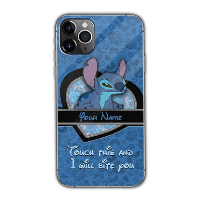 Touch This And I Will Bite You - Personalized Ohana Phone Case