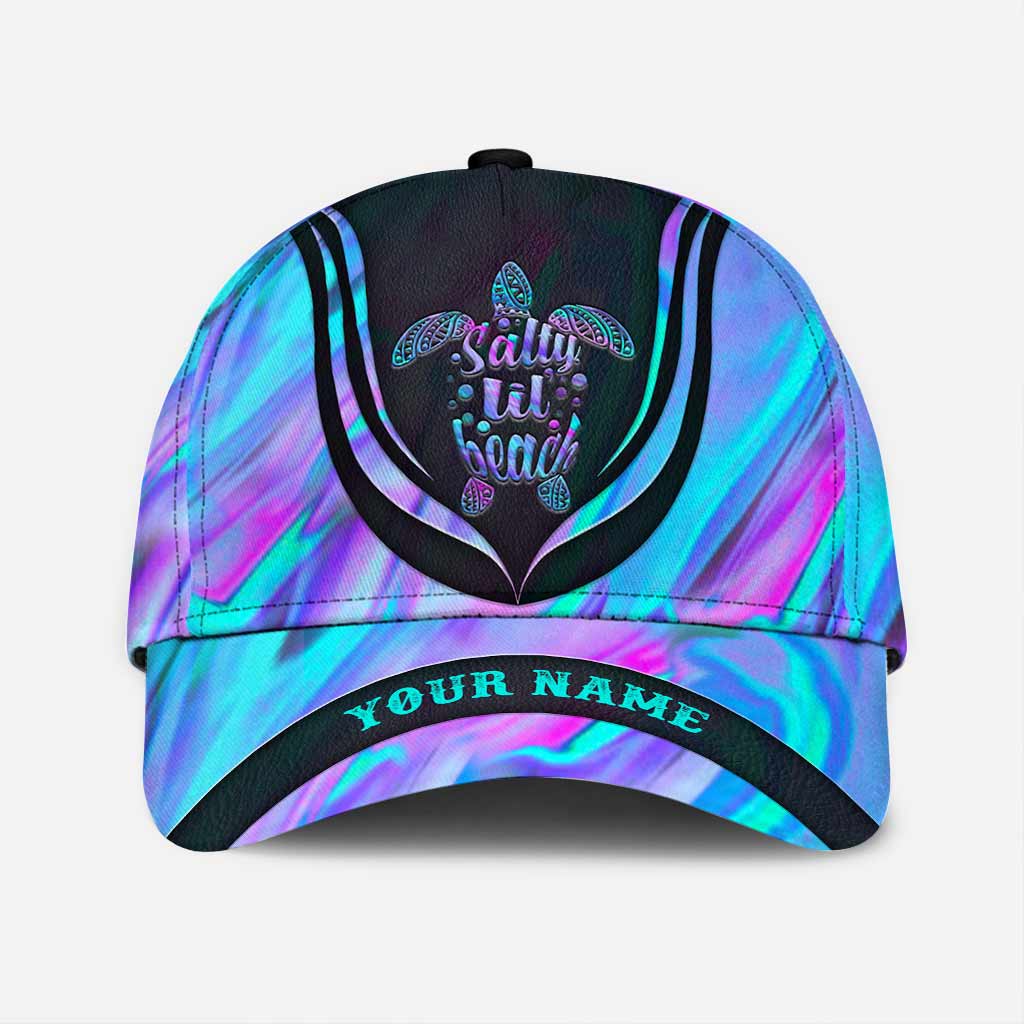 Salty Lil' Beach - Turtle Personalized Classic Cap With Printed Vent Holes